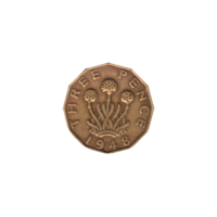 Preview 3 pence, 1948 reverse