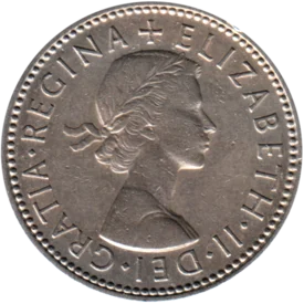 Preview 1 shilling, 1954 obverse