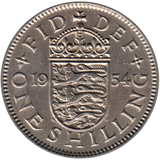 1 shilling, 1954 Reverse