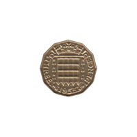 Preview 3 pence, 1955 reverse