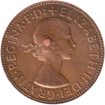 Preview 1 penny, 1962 obverse