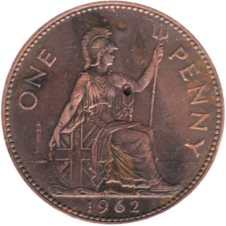 1 penny, 1962 Reverse
