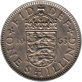 Preview 1 shilling, 1963 reverse
