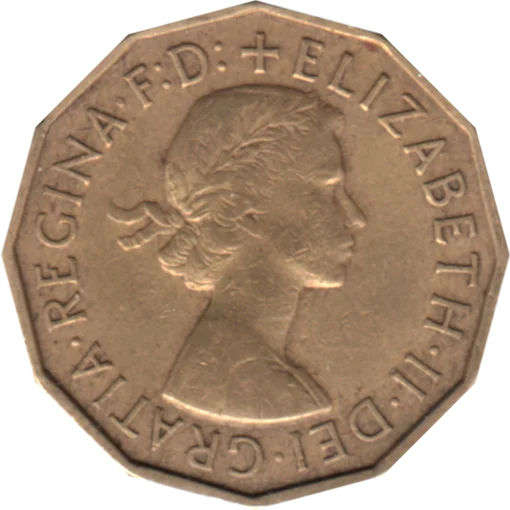 3 pence, 1958 Obverse