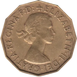 Preview 3 pence, 1958 obverse