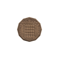 Preview 3 pence, 1958 reverse