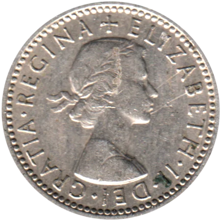 6 pence, 1956 Obverse