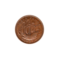 Preview ½ penny, 1937 reverse