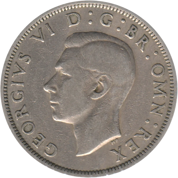 ½ crown, 1948 Obverse