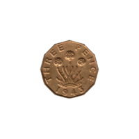 Preview 3 pence, 1943 reverse