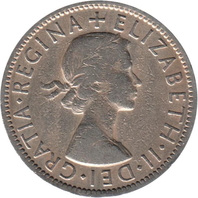 2 shillings, 1956 Obverse