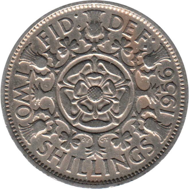 2 shillings, 1956 Reverse