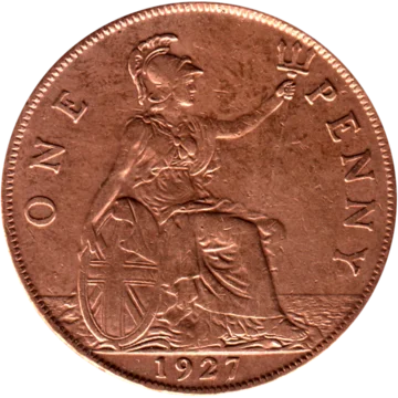 Preview 1 penny, 1927 reverse