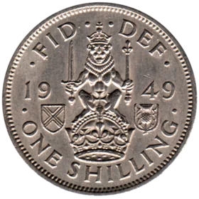 Preview 1 shilling, 1949 reverse