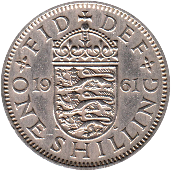 1 shilling, 1961 Reverse