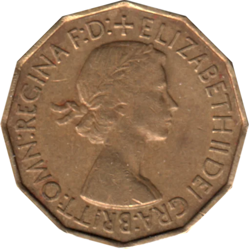 3 pence, 1953 Obverse