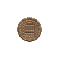 Preview 3 pence, 1953 reverse