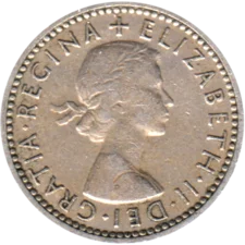 Preview 6 pence, 1960 obverse