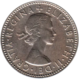 Preview 1 shilling, 1956 obverse