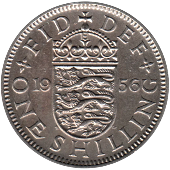 1 shilling, 1956 Reverse
