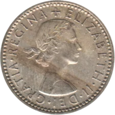 Preview 6 pence, 1958 obverse