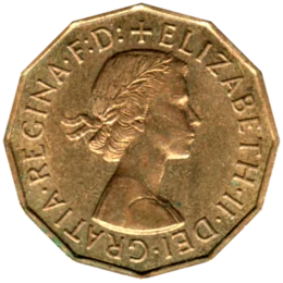 Preview 3 pence, 1956 obverse