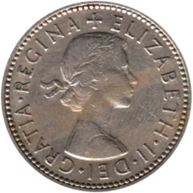 Preview 1 shilling, 1960 obverse