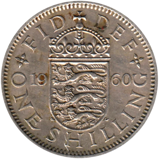 1 shilling, 1960 Reverse