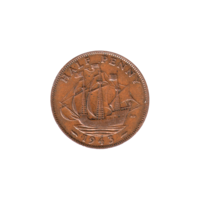 Preview ½ penny, 1943 reverse