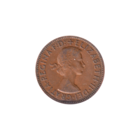 Preview ½ penny, 1956 obverse
