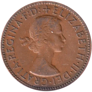 Preview ½ penny, 1956 obverse