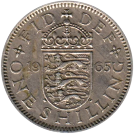 Preview 1 shilling, 1965 reverse