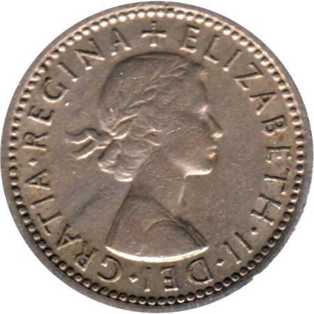 6 pence, 1963 Obverse