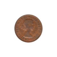 Preview ½ penny, 1957 obverse