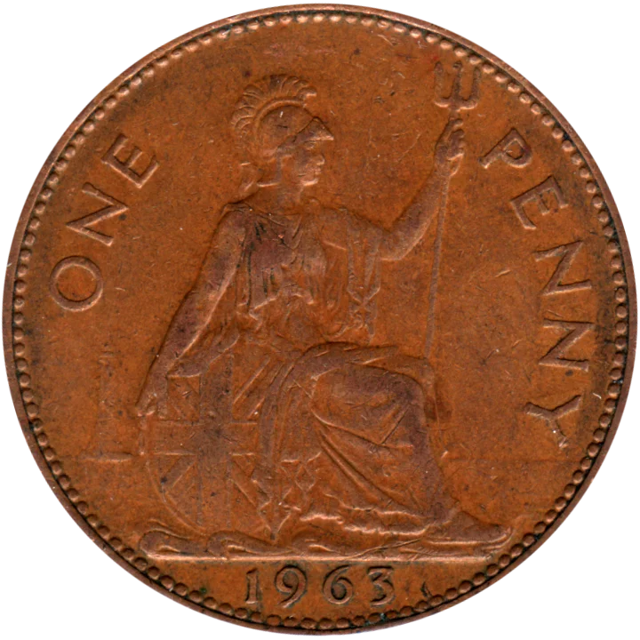 1 penny, 1963 Reverse