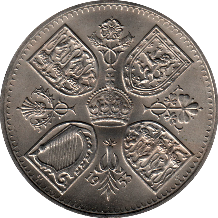 5 shillings, 1953 Reverse
