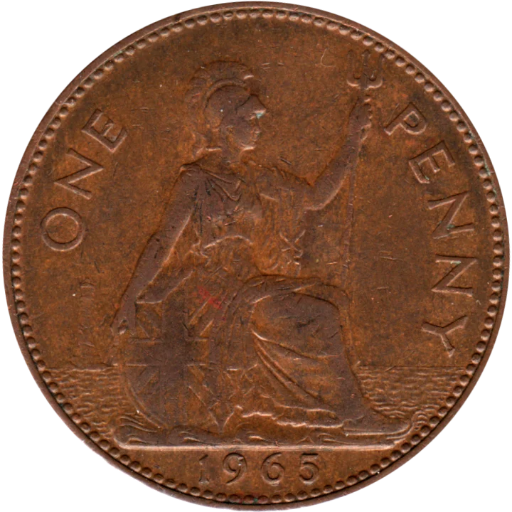 1 penny, 1965 Reverse