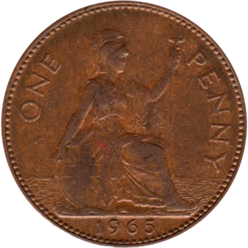 Preview 1 penny, 1965 reverse