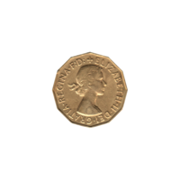 Preview 3 pence, 1957 obverse