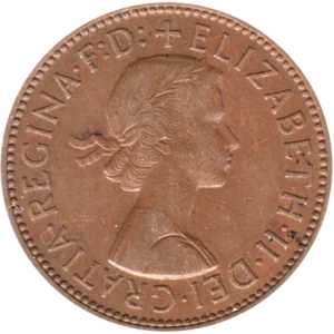 Preview ½ penny, 1958 obverse