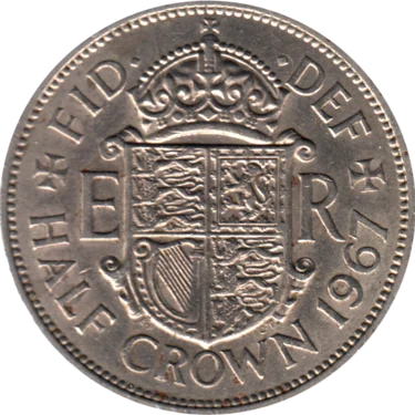 Preview ½ crown, 1967 reverse