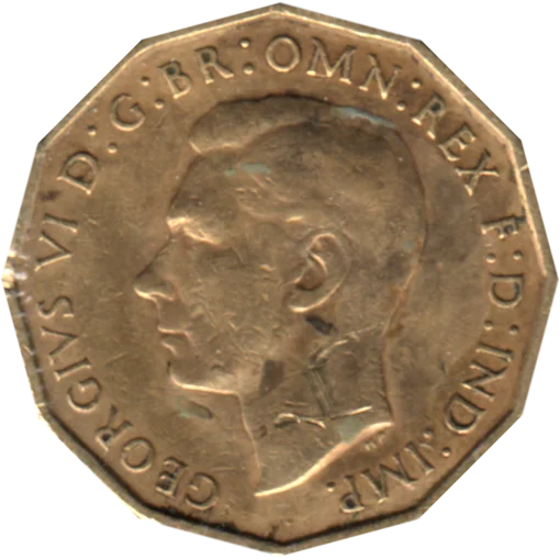 3 pence, 1939 Obverse
