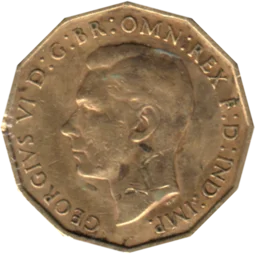 Preview 3 pence, 1939 obverse