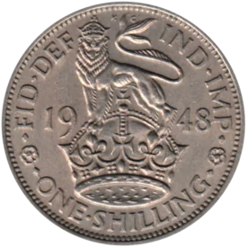 Preview 1 shilling, 1948 reverse