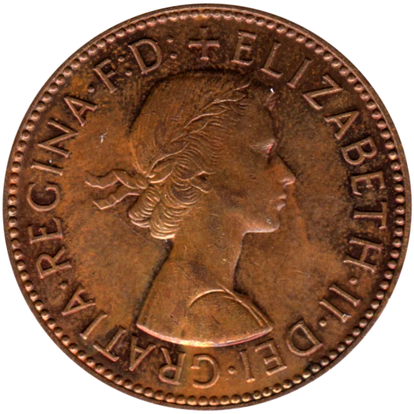 ½ penny, 1964 Obverse