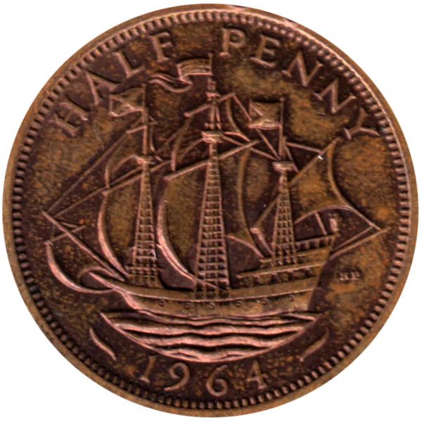 ½ penny, 1964 Reverse