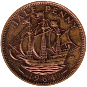 Preview ½ penny, 1964 reverse