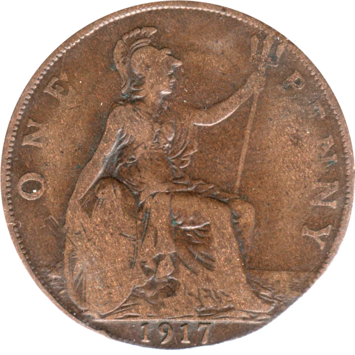1 penny, 1917 Reverse