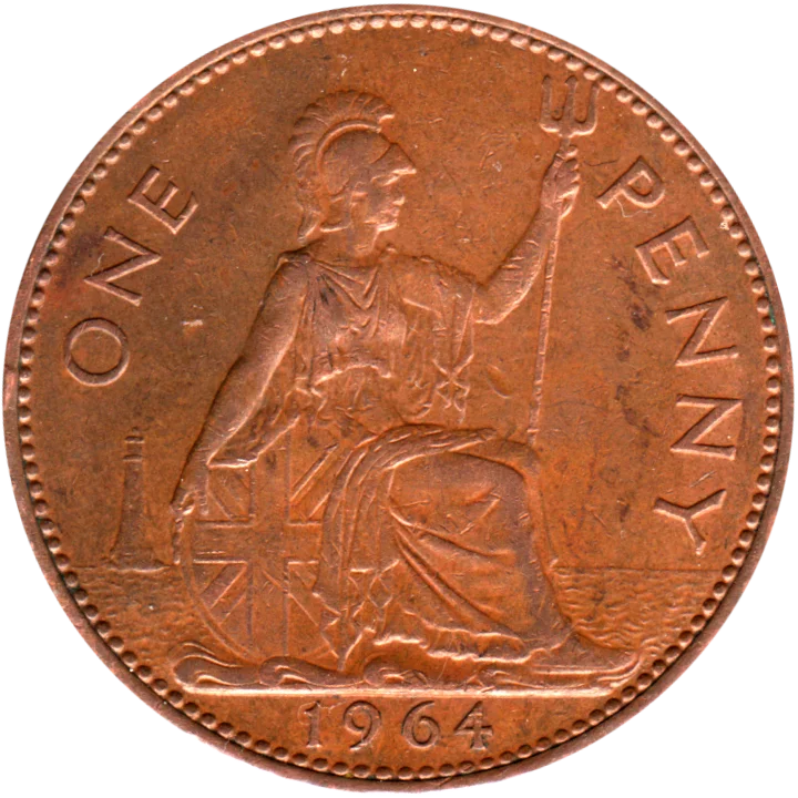 1 penny, 1964 Reverse