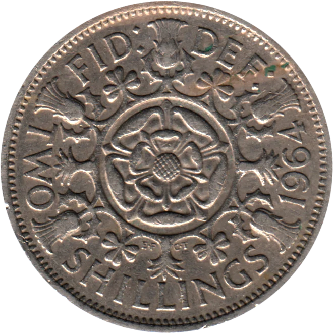 2 shillings, 1964 Reverse